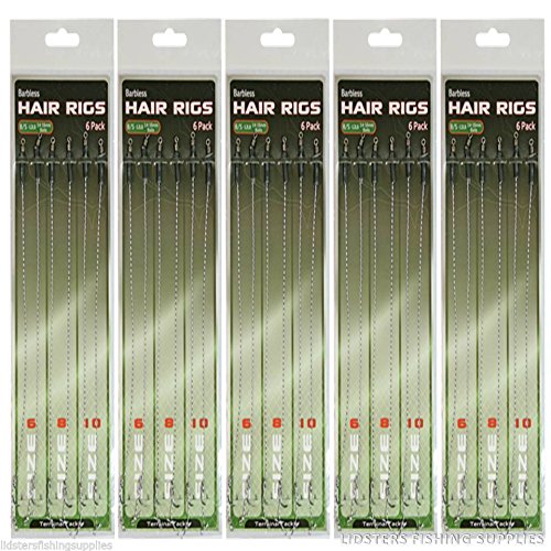 30 Barbless Hair Rigs for Carp Fishing