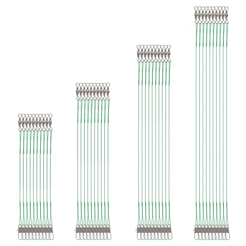 Teaaha 40PCS Pike Fishing Wire Traces with Swivels