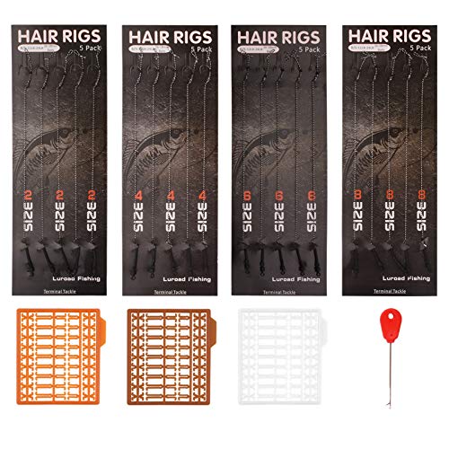 Luroad Carp Fishing Hair Rigs - 20 Pieces