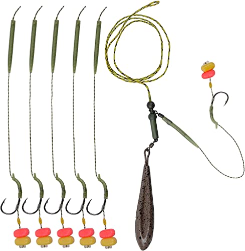 Carp Fishing Hair Rig Set with Hooks & Weights