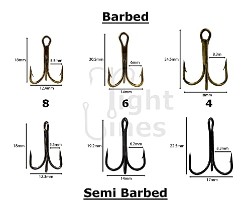 Pike Wire Traces with Treble Hooks - 3 Pack