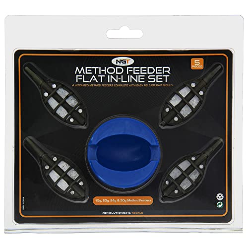NGT Inline Method Feeder Set with Rigs Mix