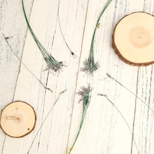 Teaaha 40PCS Pike Fishing Wire Traces with Swivels