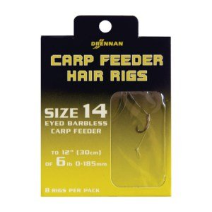 Drennan Size 8 Barbless Carp Feeder Hair Rigs