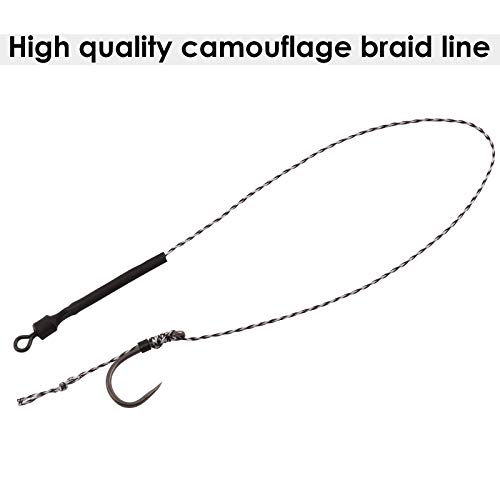 Luroad Carp Fishing Hair Rigs - 20 Pieces