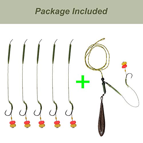 Carp Fishing Hair Rig Set with Hooks & Weights