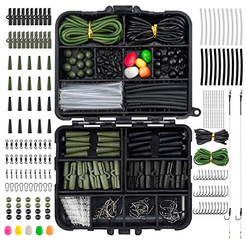 280-Piece Carp Fishing Tackle Kit with Rigs