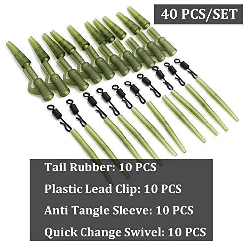 Carp Fishing Rig Kit with Anti-Tangle Sleeves