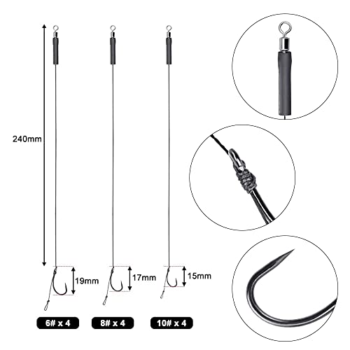 12 PCS Barbless Curve Shank Carp Fishing Hooks