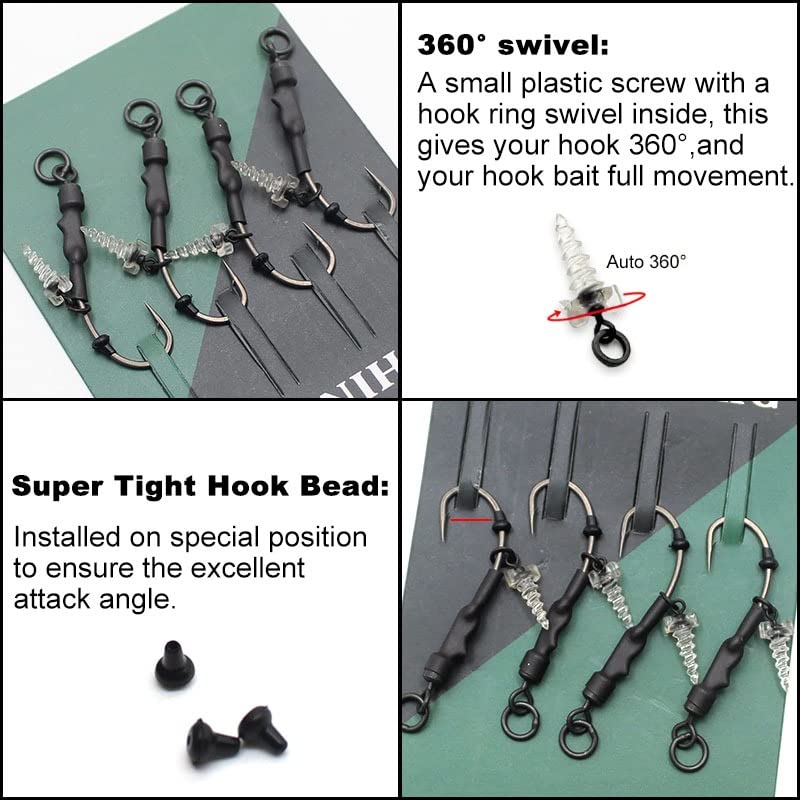 Ready Tied Carp Ronnie Rig - Size 8 Hook