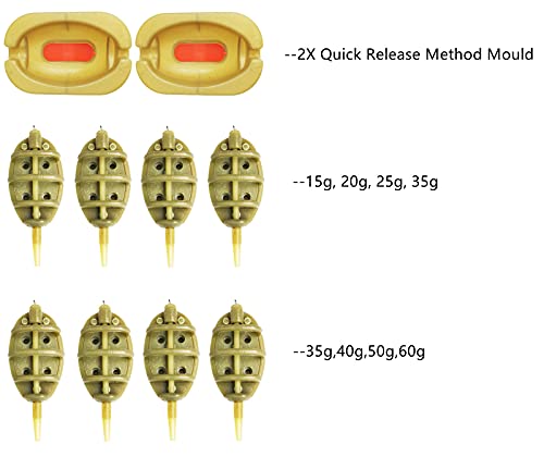 Carp Method Feeder Rigs Set – Inline Feeders