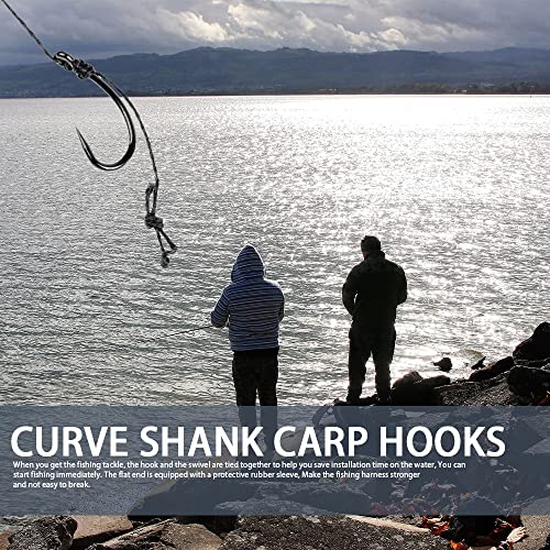 12 PCS Barbless Curve Shank Carp Fishing Hooks