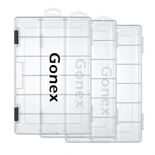 Gonex 3-Pack Fishing Tackle Storage Organizer Box