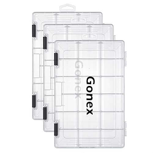 Gonex 3-Pack Fishing Tackle Storage Organizer Box
