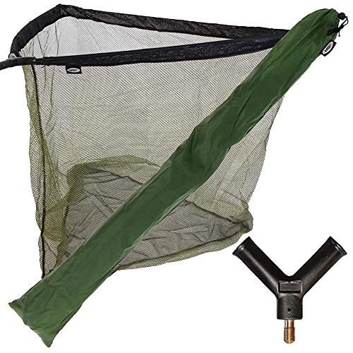 NGT 36" Green Carp Fishing Landing Net with Bag