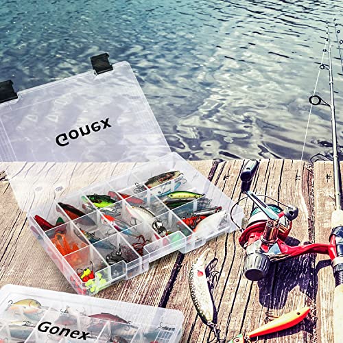 Gonex 3-Pack Fishing Tackle Storage Organizer Box