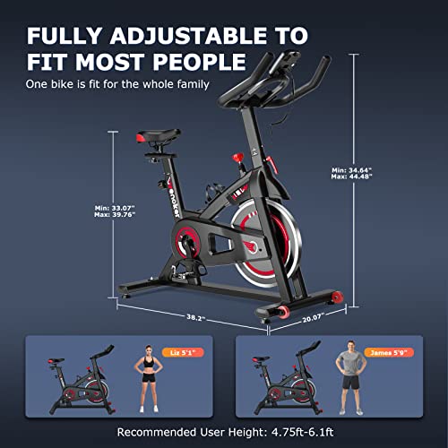 WENOKER Silent Indoor Exercise Bike with LCD