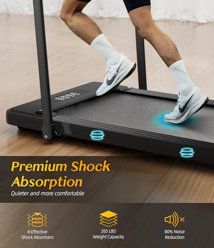 Bifanuo 2-in-1 Folding Treadmill with Bluetooth Speakers