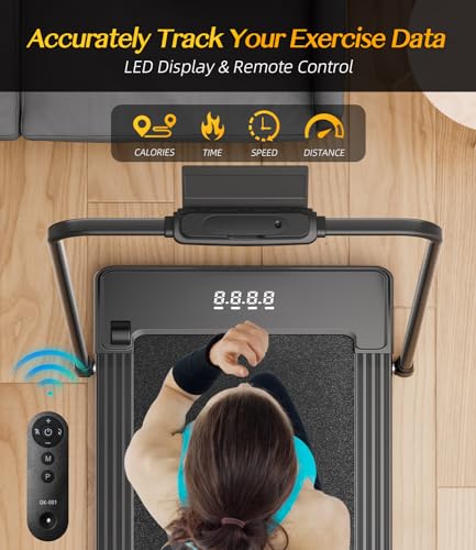 Bifanuo 2-in-1 Folding Treadmill with Bluetooth Speakers