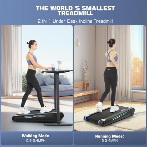 Compact Walking Pad Treadmill with Remote Control