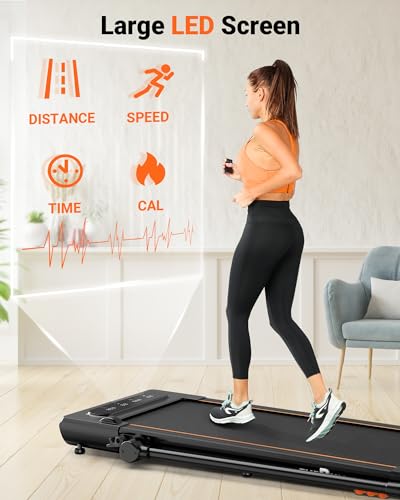 Compact 2-in-1 Folding Treadmill with Touch Screen