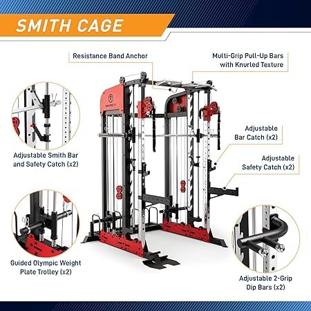 Marcy Pro Deluxe Smith Cage Home Gym System