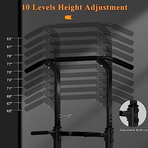 DlandHome Adjustable Power Tower Dip Station