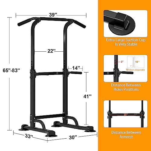DlandHome Adjustable Power Tower Dip Station