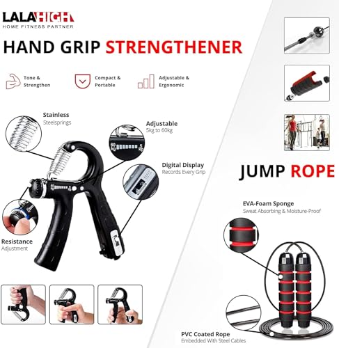 LALAHIGH Portable Home Gym System with Fitness Accessories