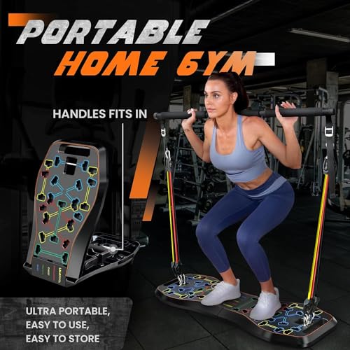 LALAHIGH Portable Home Gym System with Fitness Accessories