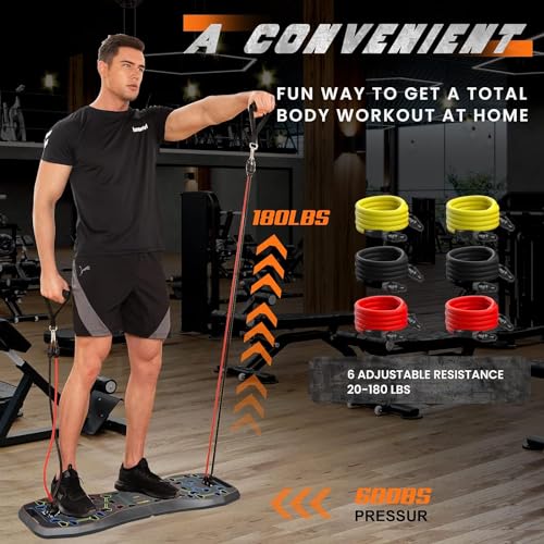 LALAHIGH Portable Home Gym System with Fitness Accessories