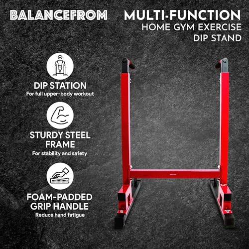 BalanceFrom Multi-Function Dip Station - 500 lbs Capacity