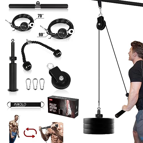 Mikolo Fitness Dual Cable Pulley System