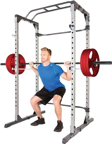 Power Cage Squat Rack with Pull-Up Bar and Lat Pulldown
