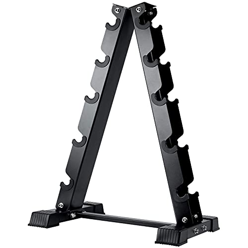 A-Frame 5-Tier Dumbbell Rack Stand - 570 lbs Capacity