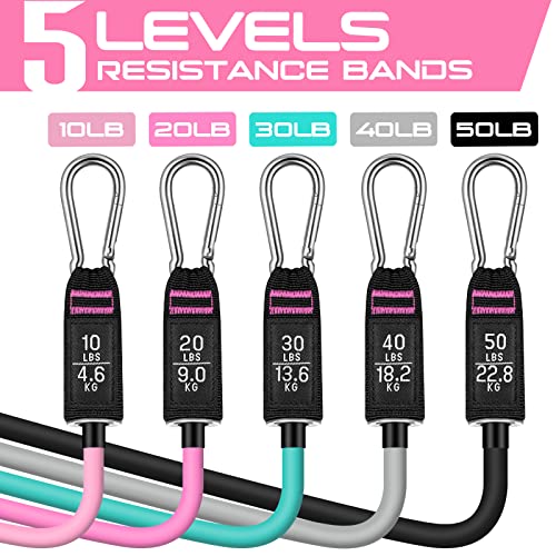 Resistance Bands Set with Handles, 150LBS