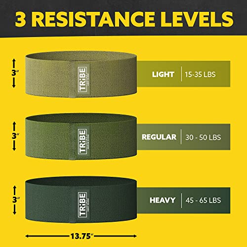 Military Green Fabric Resistance Bands Set for Legs