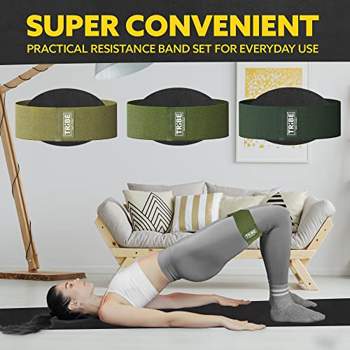 Military Green Fabric Resistance Bands Set for Legs