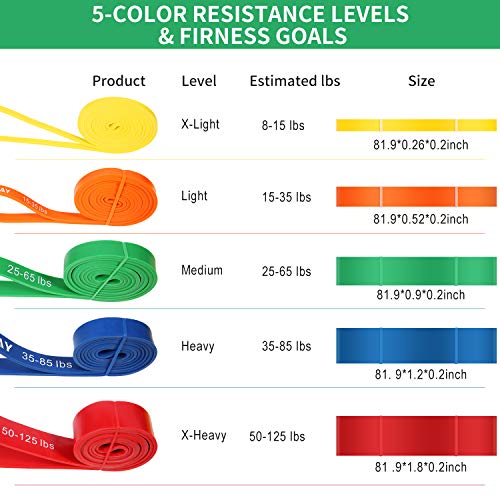 WIKDAY Heavy Resistance Band Set with Door Anchor