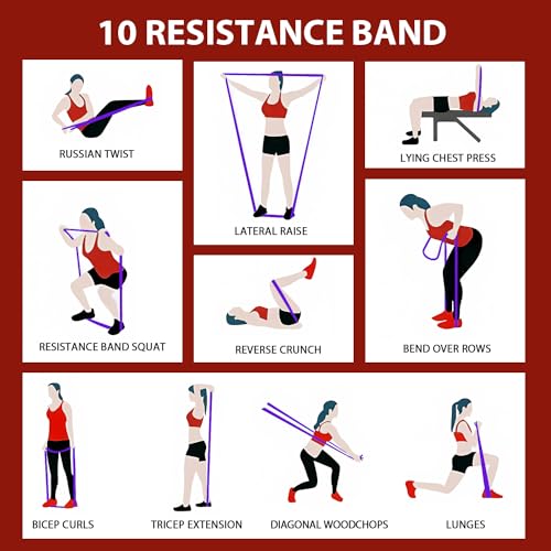 LEEKY Resistance Bands Set for Home Workouts
