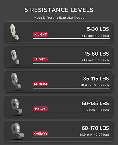 HAPBEAR Resistance Bands Set for Pull Up Assistance