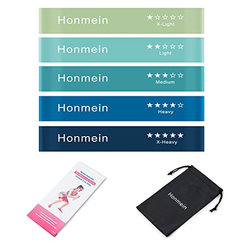 Honmein Exercise Resistance Bands - 5 Levels Included