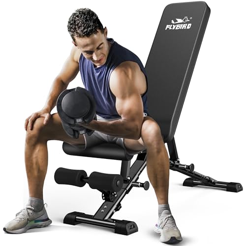 FLYBIRD Adjustable Weight Bench for Full Body Workouts
