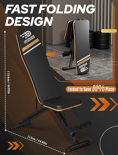 Foldable Weight Bench for Home Gym Training