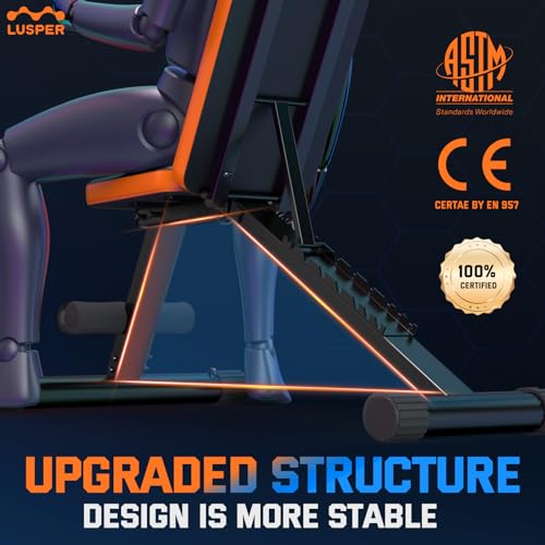 Adjustable 660LB Weight Bench for Home Gym