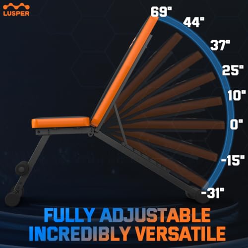 Adjustable 660LB Weight Bench for Home Gym