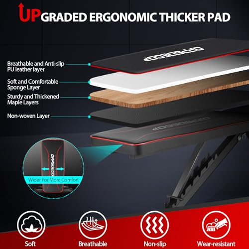 OPPSDECOR Foldable Weight Bench for Full Body Fitness