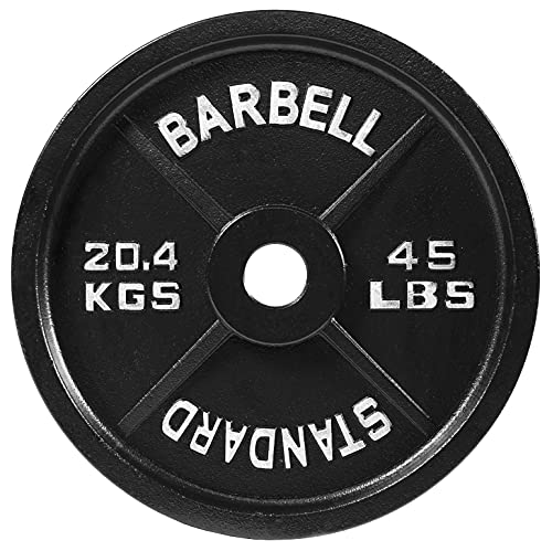 Signature Fitness 45LB Cast Iron Olympic Weight Plate