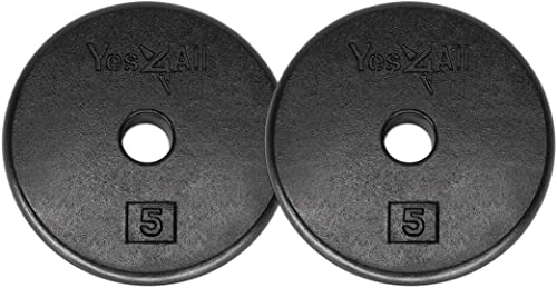 Yes4All 1-inch Cast Iron Dumbbell Weight Plates