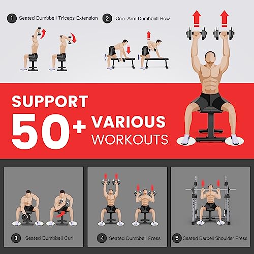 PASYOU Flat Weight Bench for Home Gym